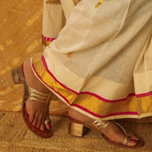 Rose Golden Aura Block Heel