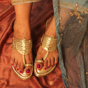 Sunehri Glow (Gold Wegde heels)